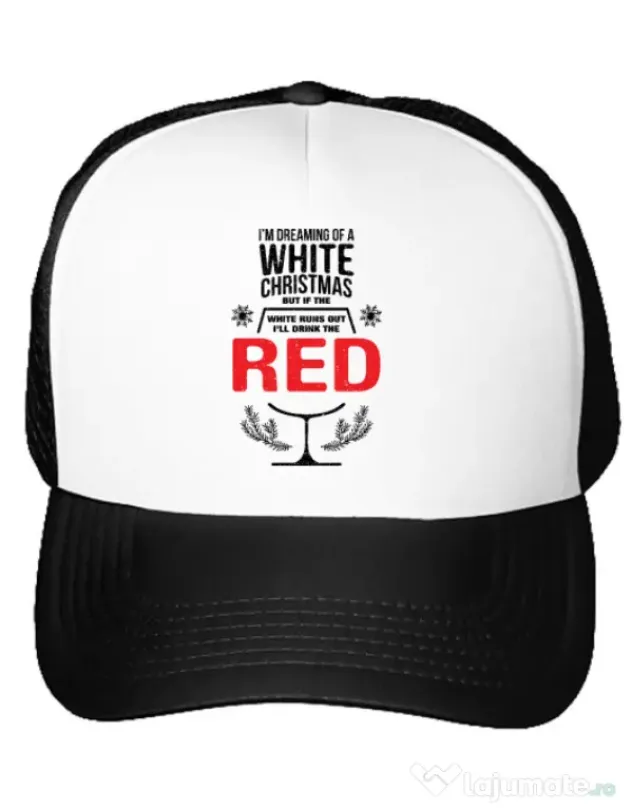 Sapca personalizata White Christmas Alb