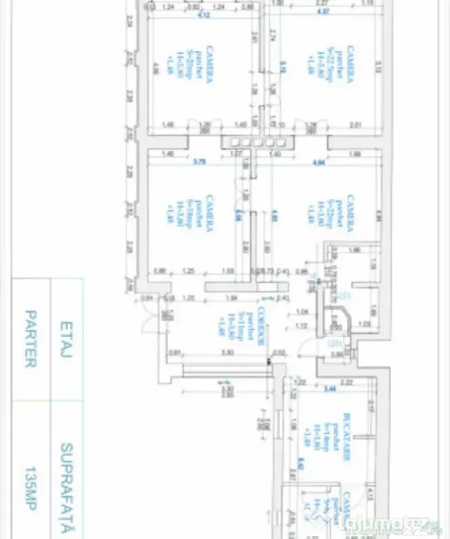 Apartament cu 4 camere circular, 135 mp, zona Piata Maria - Timisoara (Timis)