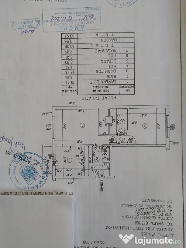 Vând apartament 2 camere | Mobilat | cartier Popa Șapcă – Pitești