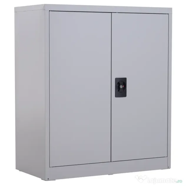 Vinsetto Dulap pentru Documente cu Raft Reglabil și Încuietoare de Siguranță, 80x40x92,5 cm, Gri | Aosom Romania
