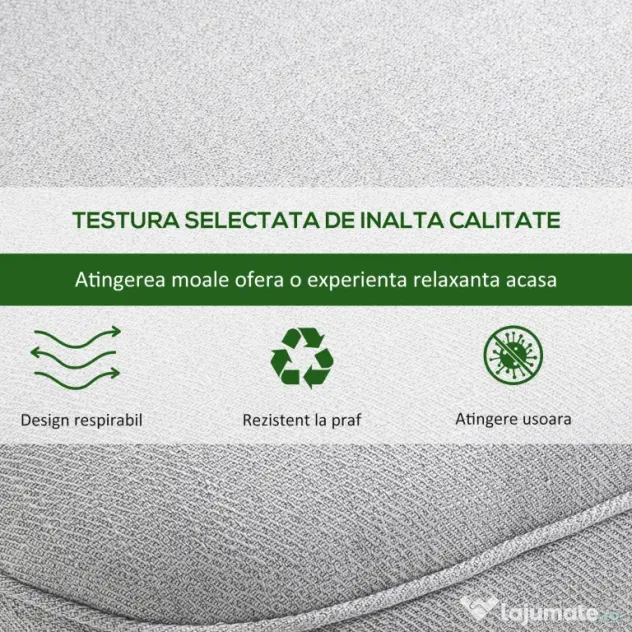 Fotoliu Captusit HOMCOM din Lemn si In cu Perna Detasabila Gri | Aosom Romania