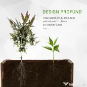 Outsunny Ghiveci Rectangular pentru Plante din lemn de Brad, 70x35x30cm | Aosom Romania 