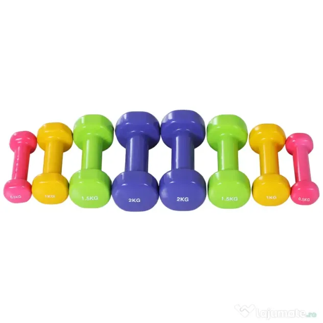 HOMCOM set 4 perechi greutati, cu valiza, 0.5kg, 1kg, 1.5kg, 2 kg | Aosom Romania