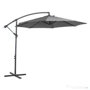 Outsunny Umbrelă Descentralizată pentru Exterior, Gri, Manivelă, Oțel și Poliester Anti-UV, Φ300x250cm | Aosom Romania 