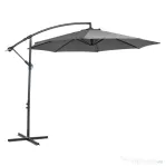 Outsunny Umbrela pentru Exterior Structura din Otel si Poliester Impermeabil Anti-UV Φ300x250cm Gri
