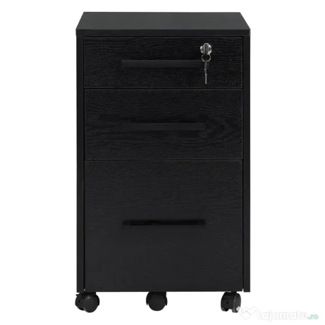 HOMCOM comoda documente, 3 sertare, 39.2x40x65.4 cm | Aosom Romania