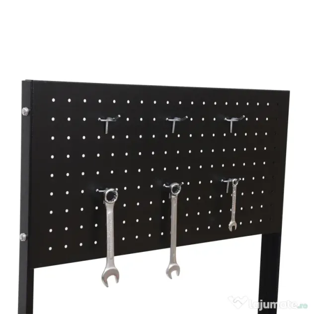 HomCom Cărucior Atelier Mobil cu Sertar pentru Scule, Organizator Portabil, Negru și Portocaliu, 61.5x33x76 cm | Aosom Romania