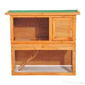 Cusca Iepuri PawHut, 90x45x80cm, verde, portocaliu | Aosom Romania 