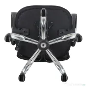 HOMCOM scaun ergonomic de birou, insertie plasa, negru 