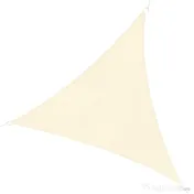 Outsunny Cort Parasolar Triunghiular, Alb Crem, 3x3x3m
