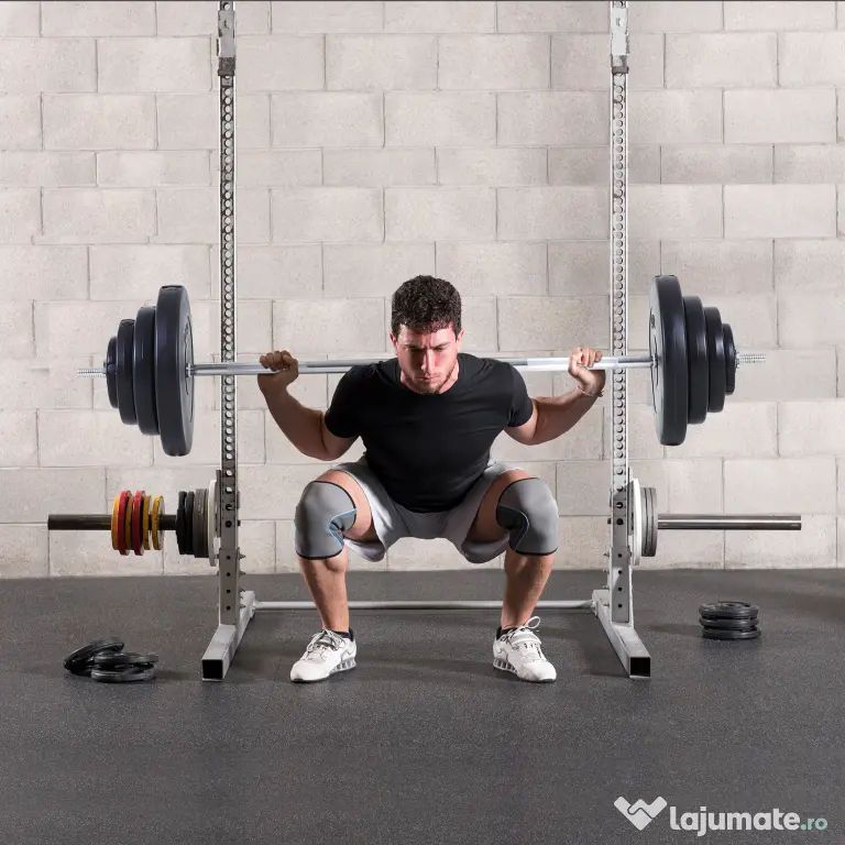 HOMCOM Set Gantere Reglabile cu Bară Zimțată și 8 Discuri, Antrenament Musculare, 70kg, Fier | Aosom Romania