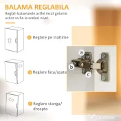 Homcom Bufet Înalt pentru Bucătărie, Dulap cu Sertare și Dulapioare, Rafturi Deschise pentru Microunde, 100x39.5x183.5cm, Alb | Aosom Romania 