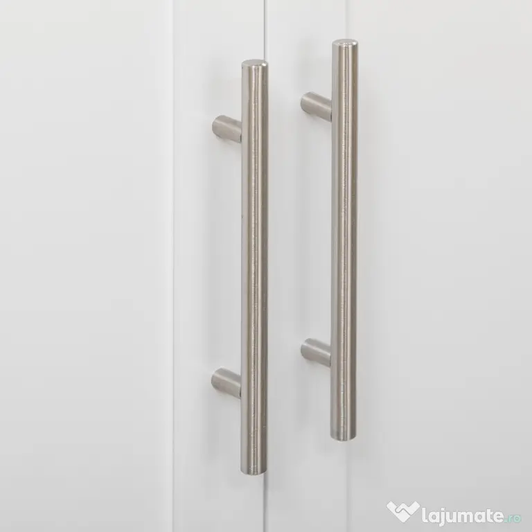 Carucior de bucatarie cu sertar și dulap, 4 roti din care 2 cu frana, lemn, 109x40x89cm, alb HOMCOM | Aosom Romania