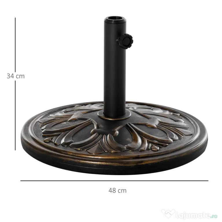 Baza pentru Umbrela de Soare Outsunny pentru Stalp de 35mm/38mm/48mm, 13KG | Aosom Romania
