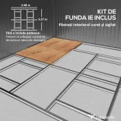 Outsunny magazie unelte, sopron din otel galvanizat, casuta de gradina pentru unelte de gradina 3.4x3.86x2m | AOSOM RO 