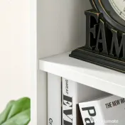 HOMCOM Bibliotecă din Lem Stil Vintage Cubica cu 7 Suporturi Diferite din MDF pentru Casă și Birou, 50x24x106 cm, Alb | Aosom Romania