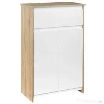 Kleankin Mobilier Baie Lemn & Alb – Compact, Multifunctional si Elegant