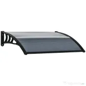 Outsunny copertina policarbonat anti-UV, 100x80 cm, negru  | Aosom Romania 