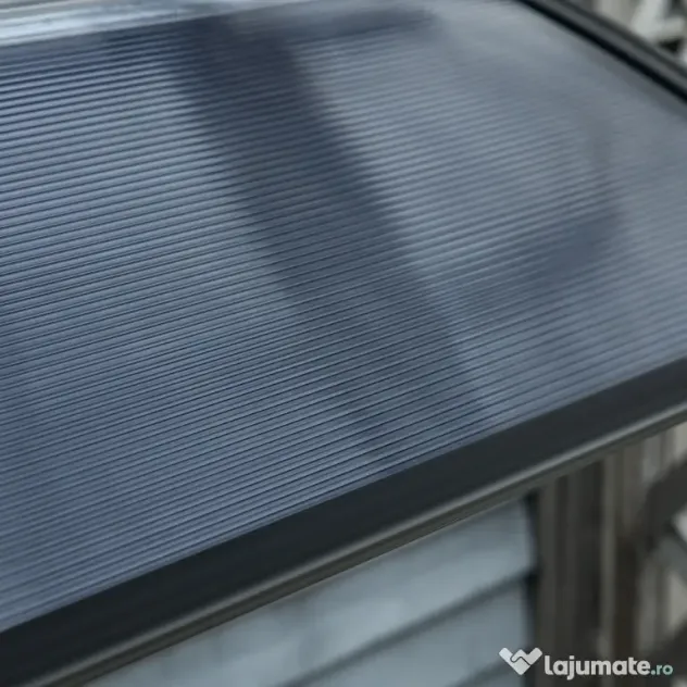 Outsunny copertina policarbonat anti-UV, 100x80 cm, negru | Aosom Romania