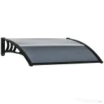 Outsunny copertina policarbonat anti-UV, 100x80 cm, negru