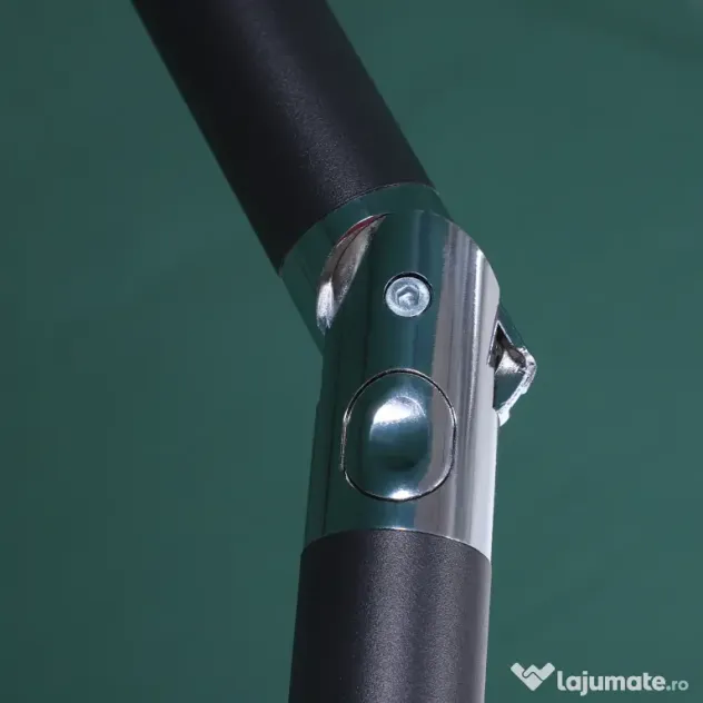 Outsunny Umbrelă Reclinabilă pentru Plajă și Grădină, Aluminiu și Poliester, Φ2.6×2.35m, Verde Închis | Aosom Romania