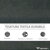 Outsunny Banca Leagan de Gradina cu 3 locuri, schelet Metalic si Tesatura transpiranta, Negru | Aosom Romania 
