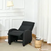 HOMCOM fotoliu recliner, 69x87x100,5cm, negru | AOSOM RO 