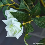 Outsunny Arbore Artificial Camelia cu 21 Flori, Ghiveci Înalt, 90 cm, Plantă Decorativă Interior & Exterior 
