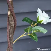 Outsunny Arbore Artificial Camelia cu 21 Flori, Ghiveci Înalt, 90 cm, Plantă Decorativă Interior & Exterior 