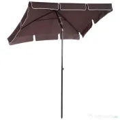 Umbrela Parasolarar dreptunghiulara Outsunny 200×125×235cm Maro | Aosom Romania 