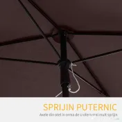 Umbrela Parasolarar dreptunghiulara Outsunny 200×125×235cm Maro | Aosom Romania 