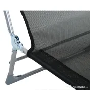 Outsunny Șezlong Pliabil cu Spătar Reglabil pe 5 Nivele și Pernă, Șezlong de Grădină cu Material Respirabil Textilen, pentru Plajă, Piscină, Grădină, 182x56x28 cm, Negru | Aosom Romania 
