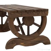 Outsunny Banca de Gradina cu 2 locuri din lemn de molid, Maro 105x50x53cm | Aosom Romania 