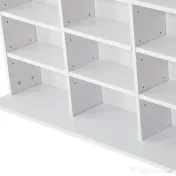 HOMCOM Bibliotecă pentru CD-uri din lemn cu 3 coloane și 12 rafturi reglabile, 102x23,5x195 cm, alb 