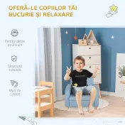 HOMCOM Scaun pentru Camera Copiilor în Material Textil Max. 65 kg 49x45x44cm Albastru | Aosom Romania 