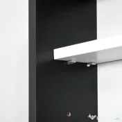 Homcom Panou pentru Colectionari – 5 Etajere, Polite Reglabile Negru 