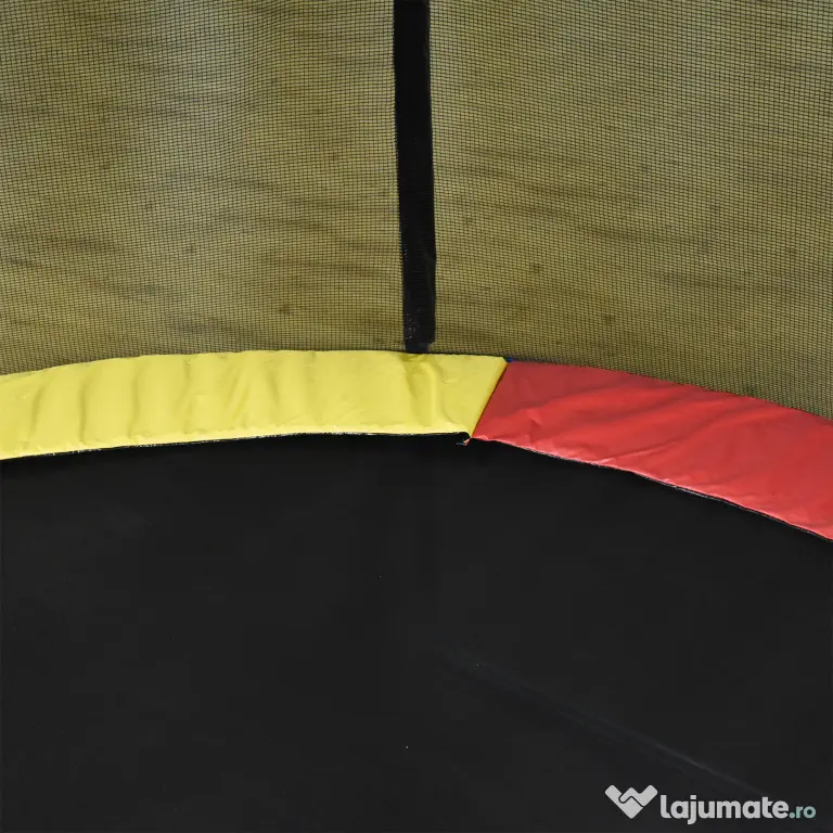 HOMCOM Acoperitoare Protecție Trambulină Elastică, Siguranță Copii, Design Colorat Roșu Galben Albastru, Ø244cm | Aosom Romania