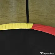 HOMCOM Acoperitoare Protecție Trambulină Elastică, Siguranță Copii, Design Colorat Roșu Galben Albastru, Ø244cm | Aosom Romania