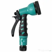 Outsunny Tambur pentru furtun cu derulare automata, montat pe perete, cu rotire la 180°, furtun de 15+1,4m si pistol de stropit multifunctional, gri