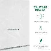 Outsunny Sera de Gradina din Otel si PVC Transparent cu Usa Rulou, 143x73x195cm 