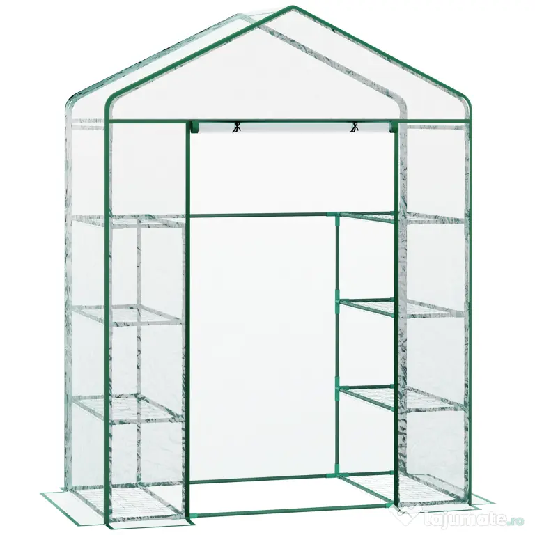 Sera de Gradina Dreptunghiulara Outsunny143x73x195cm | Aosom Romania