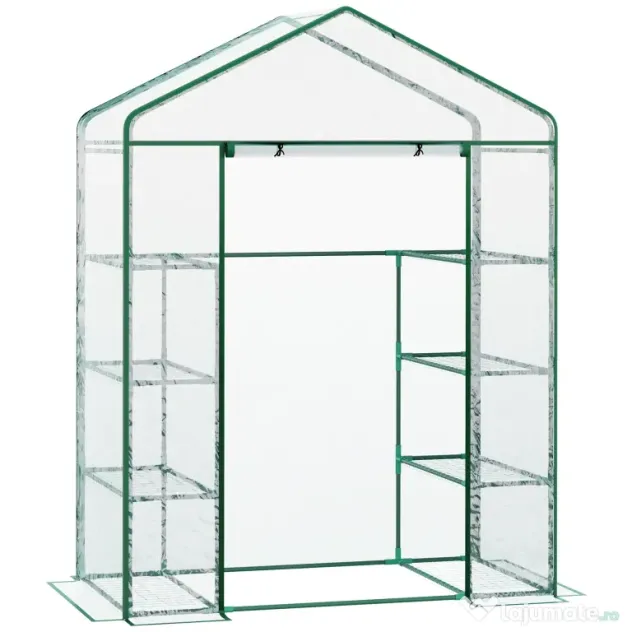 Sera de Gradina Dreptunghiulara Outsunny143x73x195cm | Aosom Romania