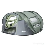 Outsunny Cort de Camping Pop Up pentru 2 Persoane cu 2 Uși, 4 Ferestre și Înveliș Impermeabil, 263.5x220x123 cm, Verde