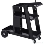 Durhand Carucior de Atelier 3 Rafturi cu Roti – Negru