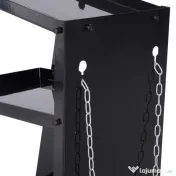 Durhand Carucior de Atelier 3 Rafturi cu Roti – Negru 