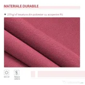 Outsunny Copertina Soare cu Manivela Husă rezistentă la apă 395x245cm Rosie 