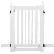 PawHut Poartă de Siguranță Pliabilă pentru Câini și Animale Mici, 3 Panouri MDF, 155x76 cm, Alb 