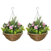 Outsunny Set 2 Plante Lisianthus – Ghiveci Rachita, Decorative pentru Agatat