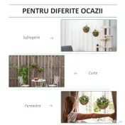 Outsunny Set 2 Plante Lisianthus – Ghiveci Rachita, Decorative pentru Agatat 