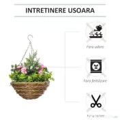 Outsunny Set 2 Plante Lisianthus – Ghiveci Rachita, Decorative pentru Agatat 